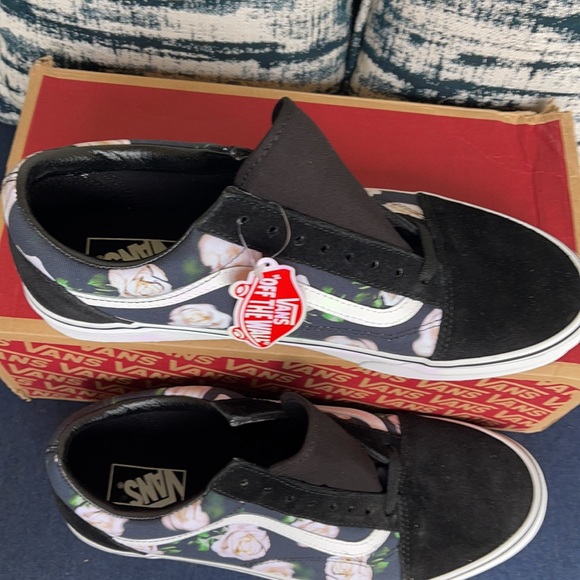 Vans Old Skool Romantic Floral Black/True White MENS - Picture 3 of 16